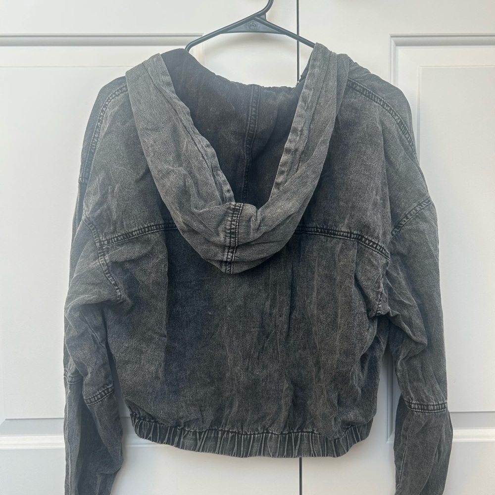 Modish Rebel Pieced Denim Hooded Jacket NWOT - Picture 5 of 8